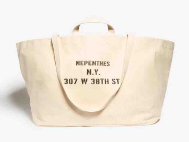 nny tote bag of recycled natural canvas nepenthes new york  