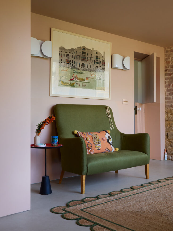 joa painted the hallway in setting plaster by farrow & ball, a cheerful blu 23