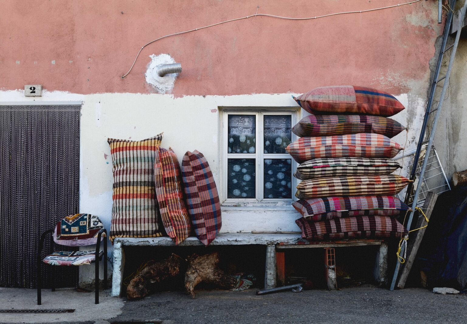 studio augustin cushions made from vintage portuguese grain sacks shot in miranda do douro portugual joe hunt photo 1  