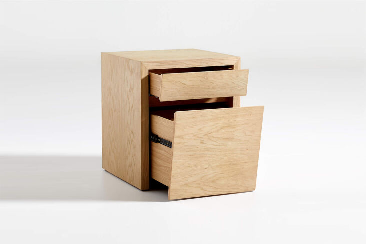 the vander natural white oak wood storage end table features integrated storage 21