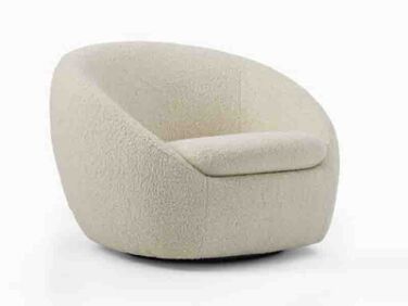 west elm cozy swivel chair ivory sherling   1 376x282