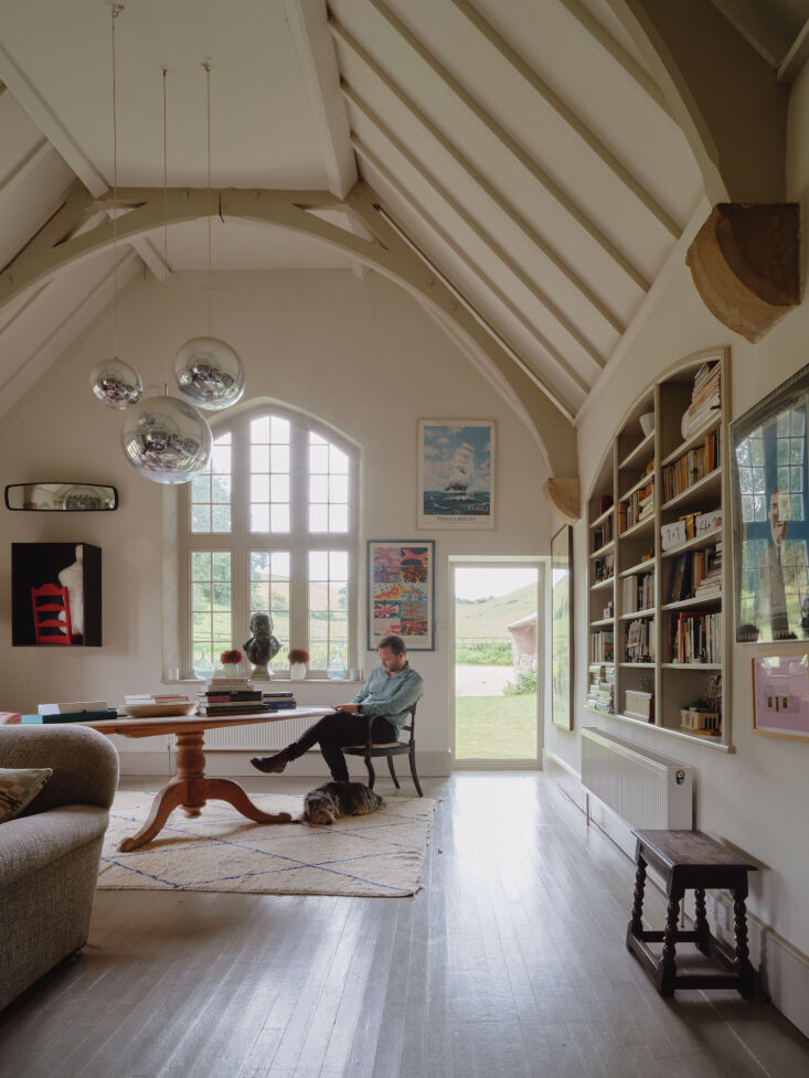 the living area in the original portion of the home, with its ecclesiastical va 31