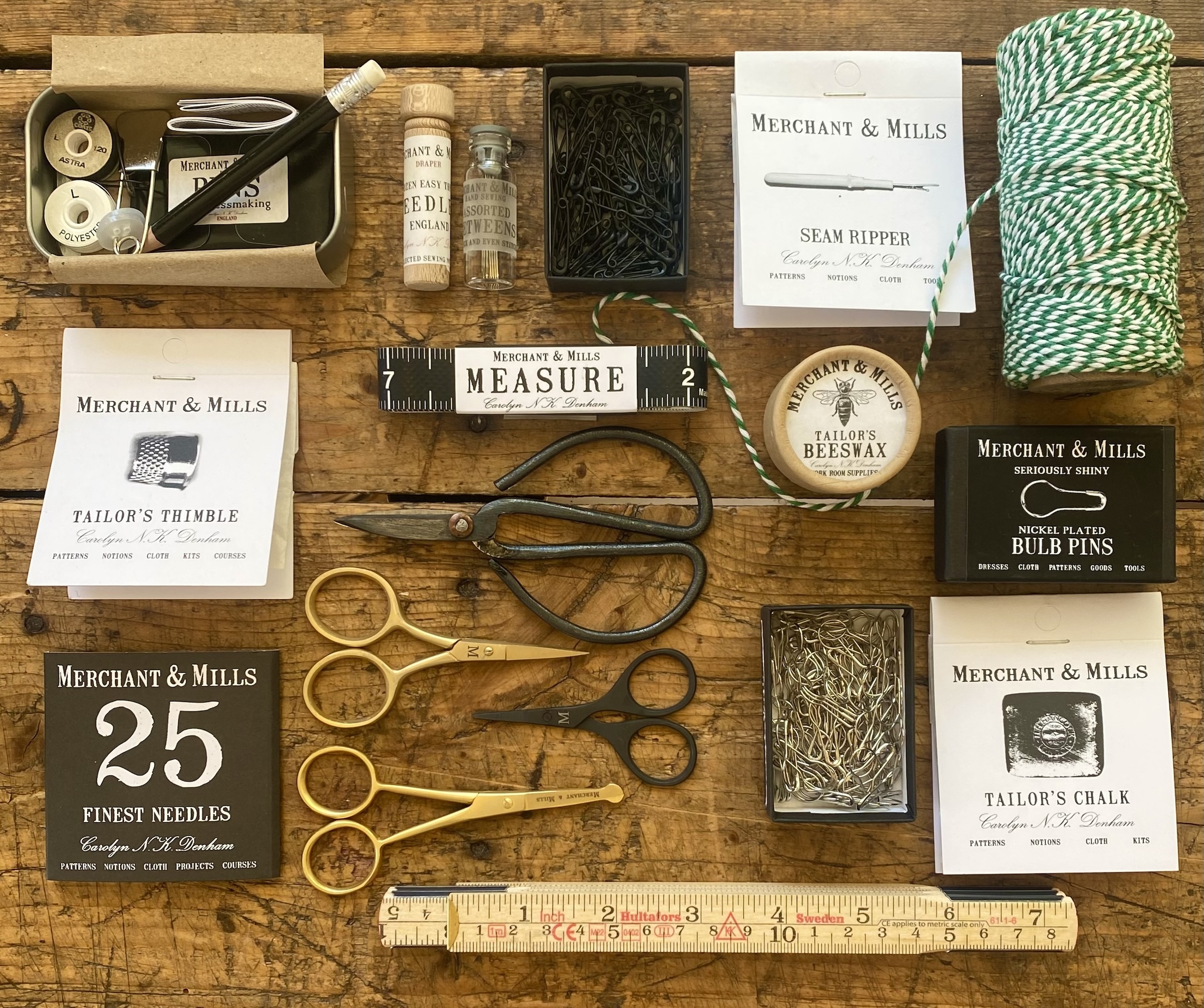 old fashioned sewing tools from uk brand merchant & mills. 24