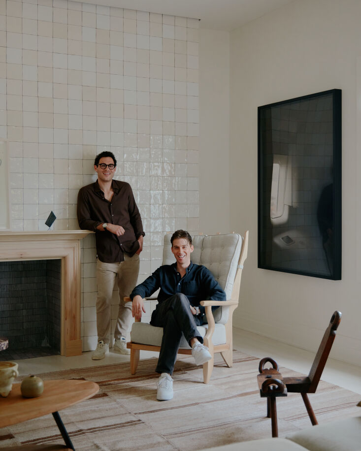 george (left) and sebastian, who sits in a guillerme et chambron style chair, i 19