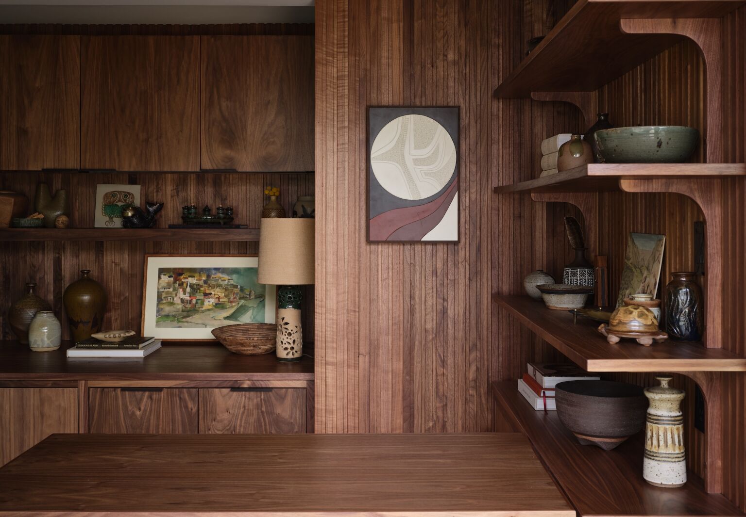 Heart Soul and Wood Paneling A Work Space and Bathroom Makeover in LA Laundry Area Included portrait 3