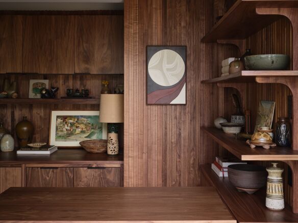 Heart Soul and Wood Paneling A Work Space and Bathroom Makeover in LA Laundry Area Included portrait 3