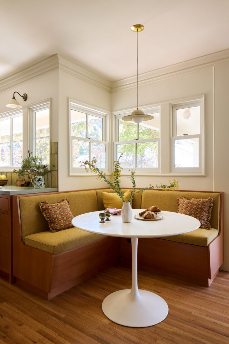 the banquette was custom built—an element inspired by some of the origin 23