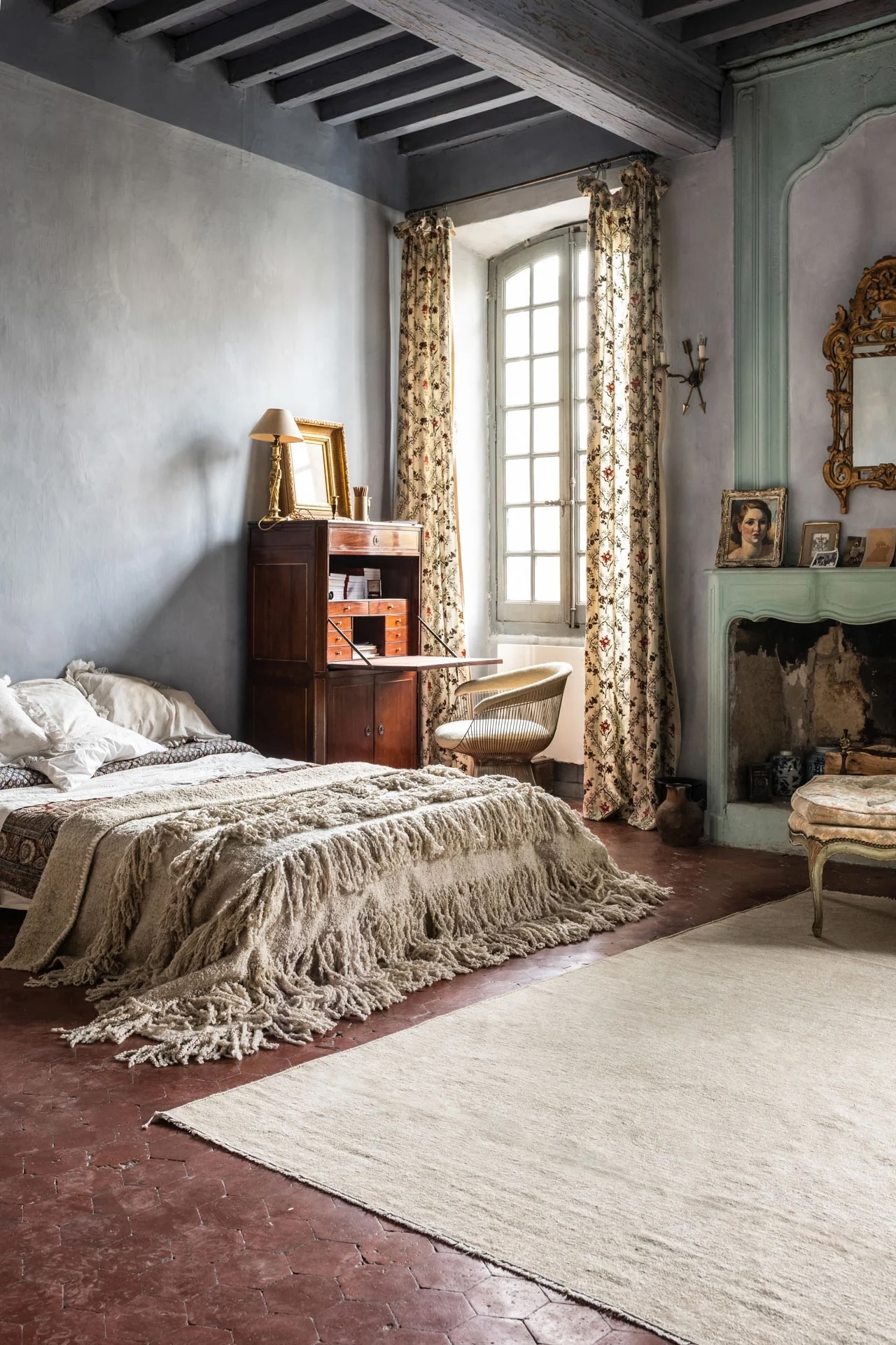 also chez atelier vime, the fully fringed coverlet no.0\2, \$830, is a wool fla 23