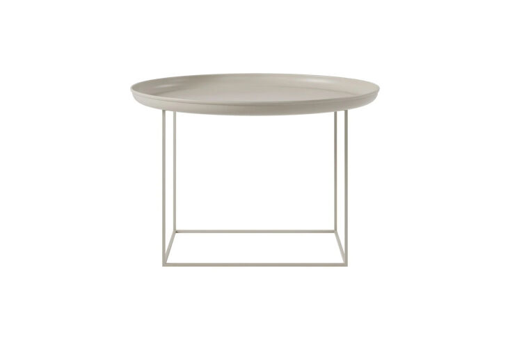 the norr\1\1 duke coffee table in stone is \$480 at finnish design shop. 22