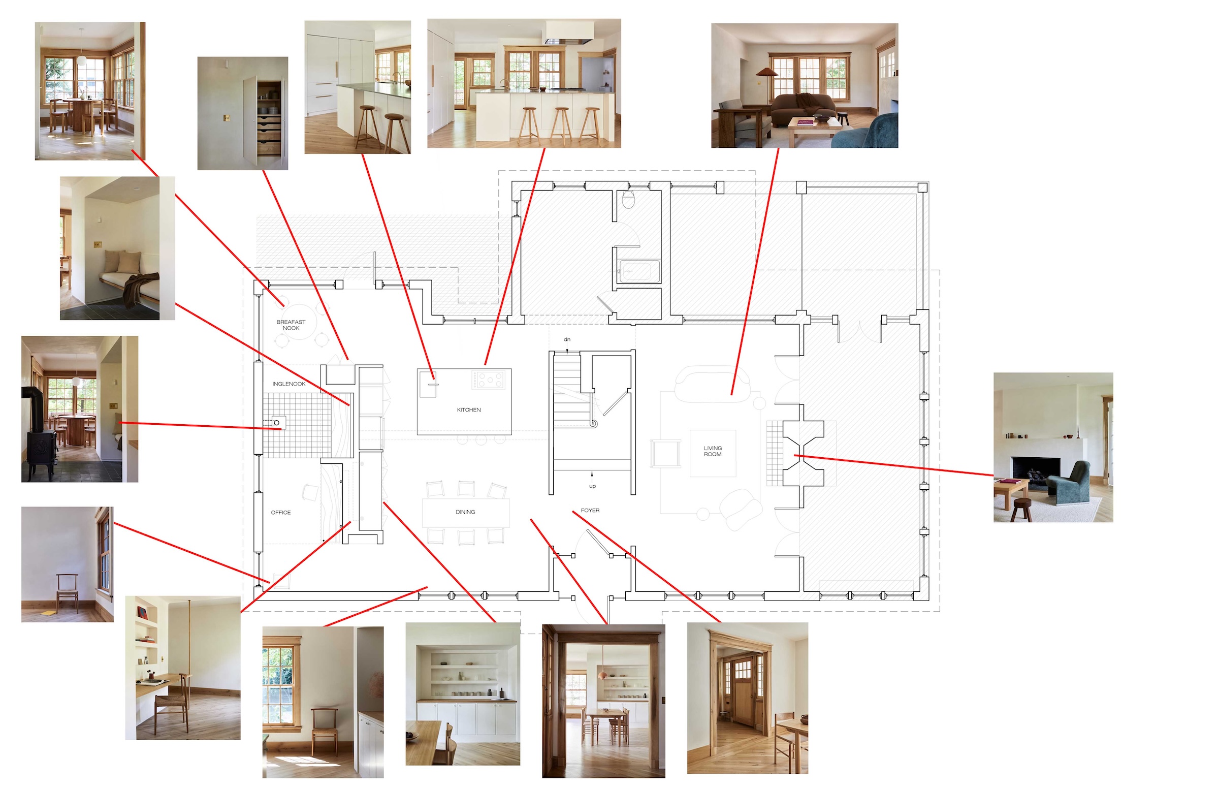 formerly a warren of small, dark rooms, the ground floor is open and bright 34