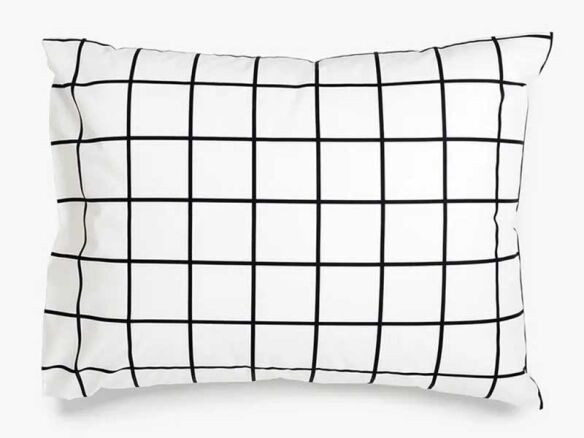 grid black pillowcase standard set of 2 12