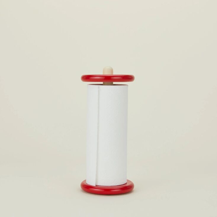 unexpected pop of red, anyone? areaware&#8\2\17;s spool paper towel holder  17