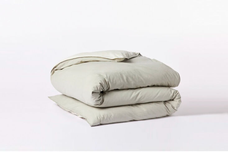 a duvet makes quick work of the bed: this coyuchi organic crinkled duvet cover  17