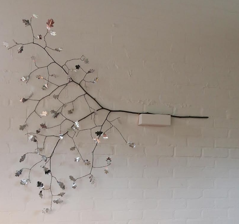 diy holiday decor silver oak leaves by sandy suffield at the engine house suffolk hero