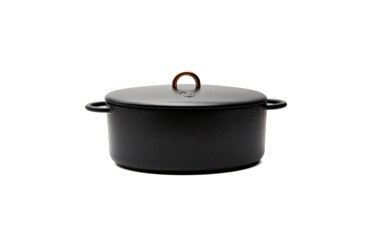 the dutchess dutch oven is safe for all cooktops and available in six matte col 29