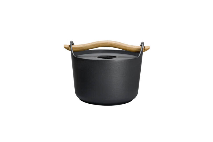 the iittala sarpaneva large cast iron pot is as functional as it is appealing.  24