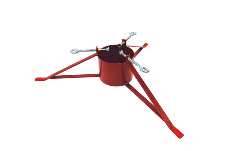 for a classic look, the mad mats steel christmas tree stand in red is \$\135.99 25