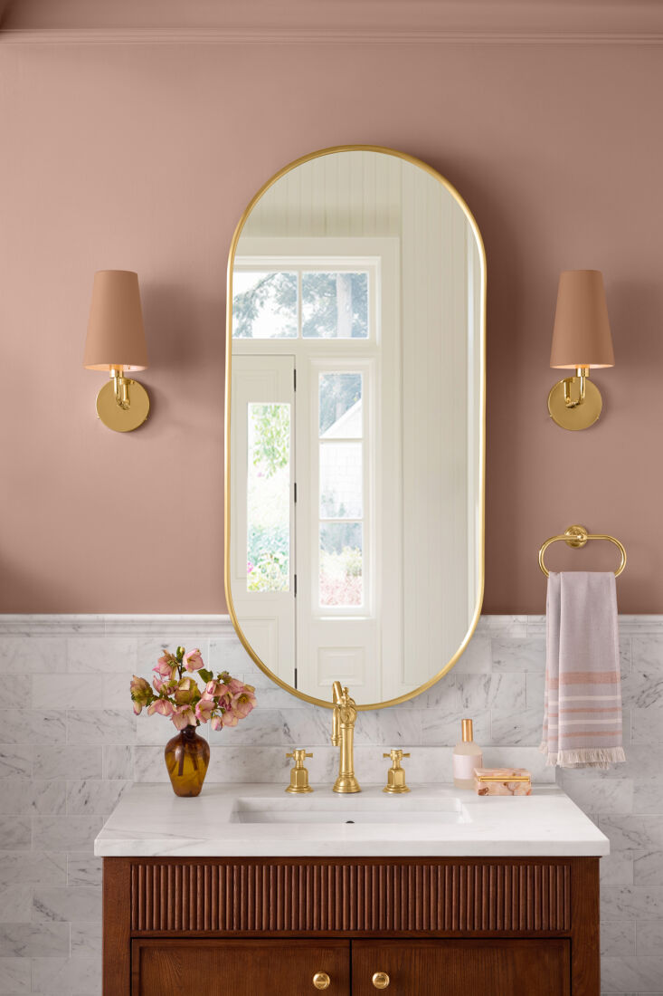 above: the pill metal framed mirror, \$479.  24