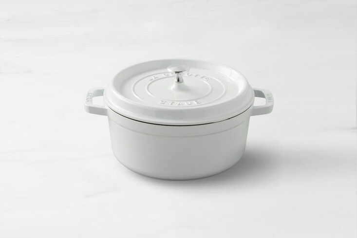 the staub enameled cast iron round dutch oven comes in \16 color options; \$\27 28