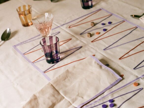 agazia backgammon tablecloth  