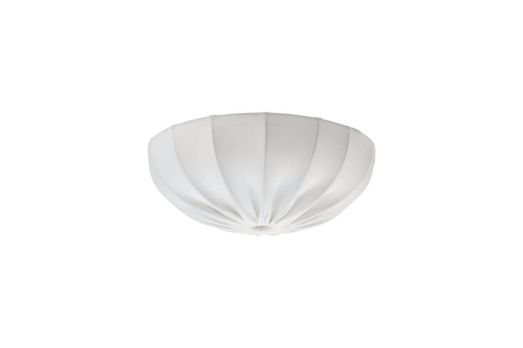 made of gathered and stretched fabric, the ikea regnskur ceiling lamp is \$\27. 21