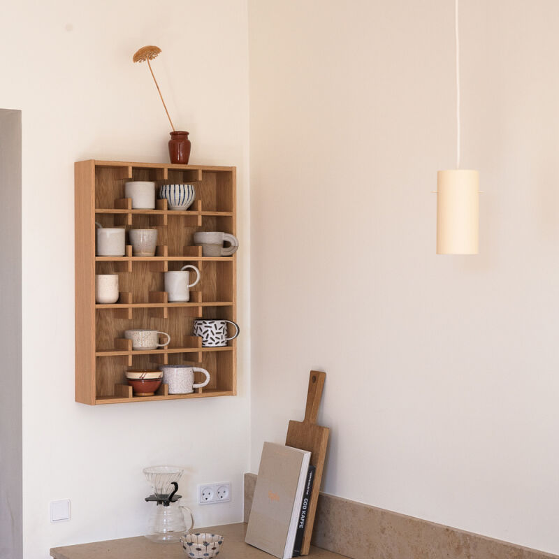 saetter cup shelf 5 in olied oak  