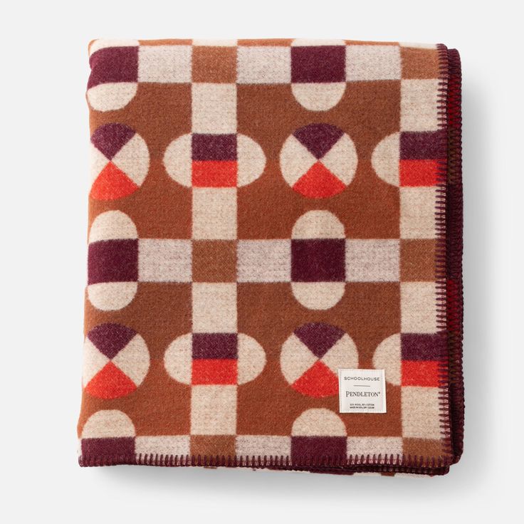 another schoolhouse x pendleton collab, the hopscotch wool blanket is currently 25