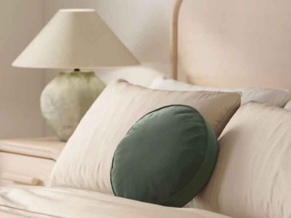 bonnie velvet round pillow – plush pacific green 12