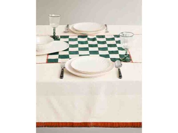 cotton linen chess tablecloth 10