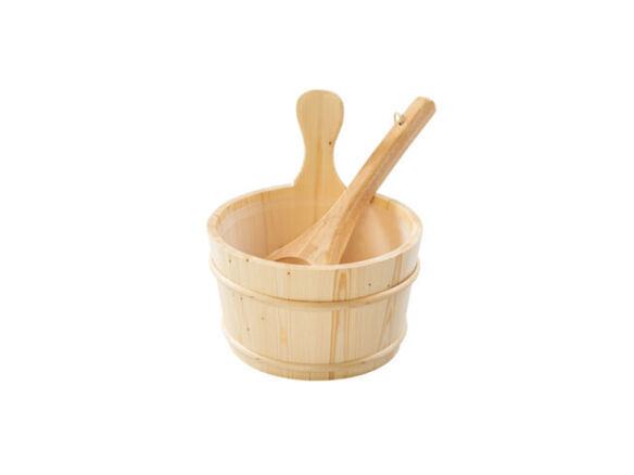 durasage sauna wooden bucket and ladle kit 15