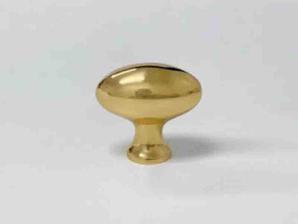 polished brass heritage oval cabinet knob 16