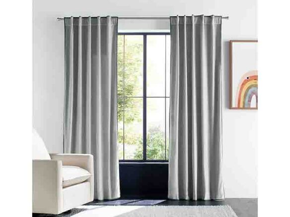 organic cotton velvet light blocking window curtain panels 16